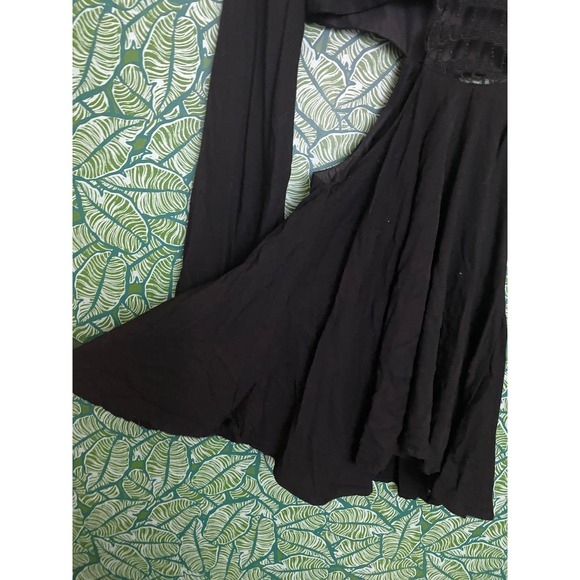 For Love & Lemons | Cutout Black Dress Lace Applique Small - Picture 4 of 6